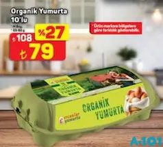 ORGANİK YUMURTA 10'LU M BOY 53-62 G
